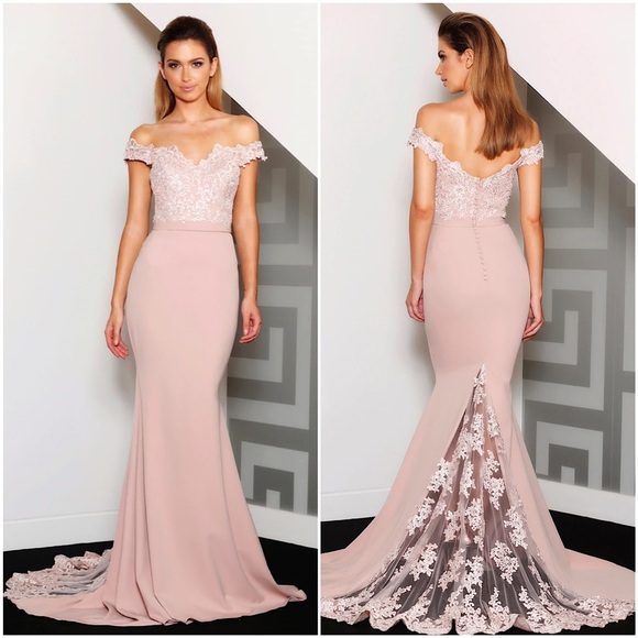 NWT Isadora Lace Gown by Jadore -Latte Size 10‎ - Picture 1 of 12